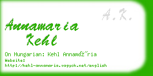 annamaria kehl business card